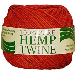 spool with 430 ft of 20lb test red waxed hemp twine
